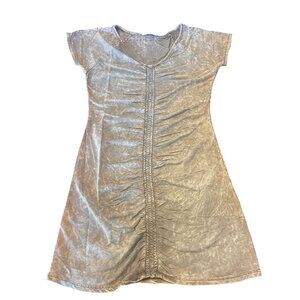 ruched blue Dress By‎ Promesa Womens Casual Style Washed Look stretch